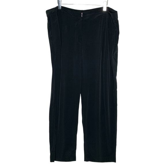 Eileen Fisher 20W NEW Womens Black Crepe Trouser Plus Size Straight Leg System - Picture 1 of 9